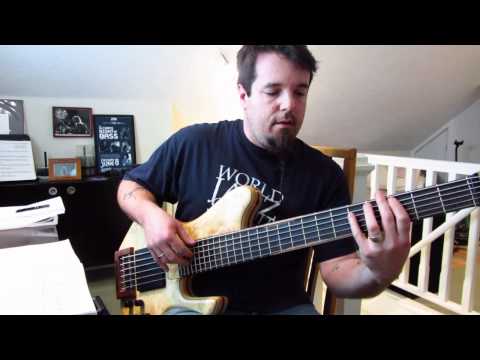 Damian Erskine shows off his Skjold Catacomb 6 string