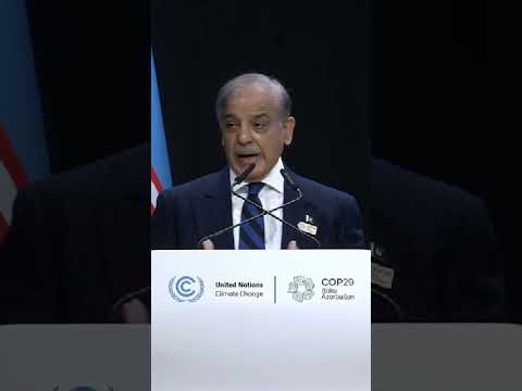 PM Shahbaz Sharif addressing the #COPP29 #ClimateActionSummit in #Baku | #whattoday
