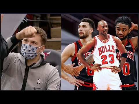 SINCE MJ! Luka Watches Zach Lavine Join Michael Jordan In Bulls History! Bulls Vs Mavericks| FERRO