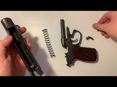 Полная разборка и замена предохранителя и ударника на пневматическом пистолете МР-654К (Baikal)