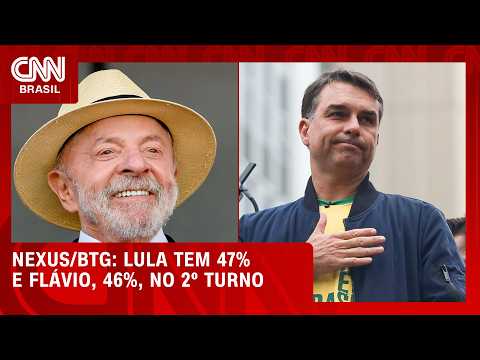 Nexus/BTG: Lula e Flávio empatam no 2º turno | BASTIDORES CNN