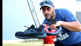 Are Indestructible Shoes Really Indestructible Indestructible shoes vs regular steel toe test!