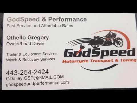 God speed and performance motorcycle  transport is who Nvs Audio uses for motorcycle transport