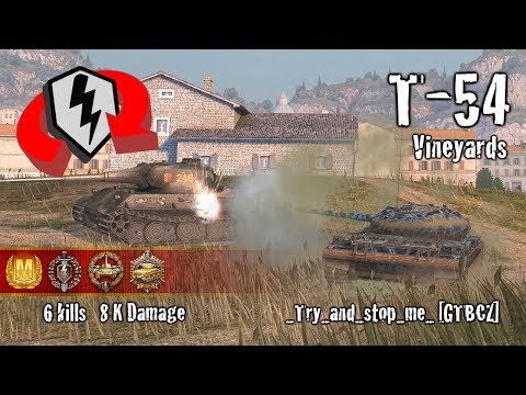 WoT Blitz T-54 - 6 Kills 8k Damage Replay