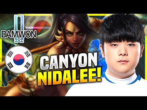 CANYON IS SO CLEAN WITH NIDALEE! - DWG Canyon Plays Nidalee JNG vs Hecarim! | KR SoloQ Patch 10.22
