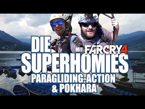 Die Superhomies in Nepal - Paragliding-Action & Pokhara (mit Gronkh & Sarazar für Far Cry 4)