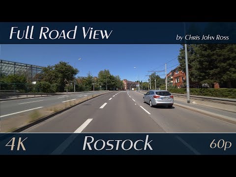 Rostock, Germany: Reutershagen - Holbeinplatz, Hamburger Straße - 4K (UHD/2160p/60p) Video
