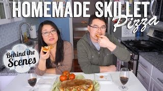 Behind the Scenes! Homemade Skillet Pizza Episode (3/27/15) | Chef Julie Yoon