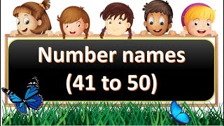 Number Names 41 to 50 | Number Names | Maths numbers 41 to 50