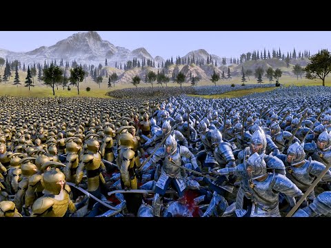 16 000 GondorCaptains VS 16 000 Elf Warrior No Shields in Ultimate Epic Battle Simulator 2 _ Uebs 2