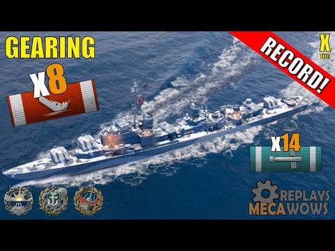Destroyer Gearing 8 Kills & 207k Damage | World of Warships Gameplay