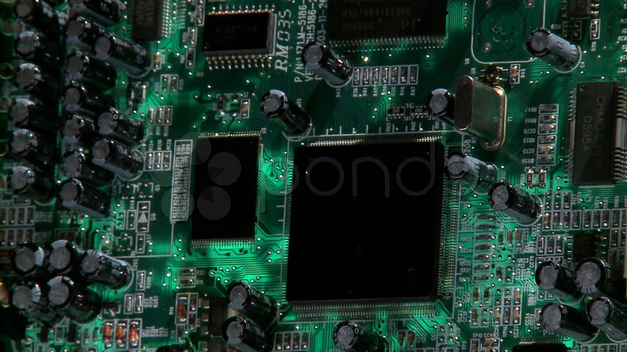 Electronic Circuit Board. Stock Footage