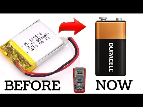 How To Convert 3.7V Battery Into 9V Rechargeable Battery For You Multimeter