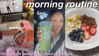 5:30 AM PRODUCTIVE MORNING ROUTINE | workouts, healthy breakfast, skincare