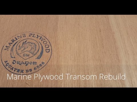 Marine plywood transom rebuild finally