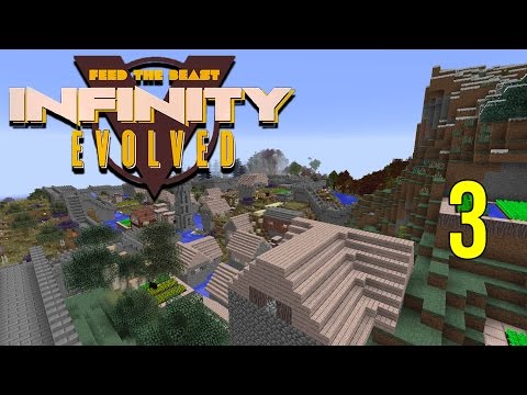 Minecraft FTB Infinity Evolved Ep: 3 - Raid & Derp All In One! [1080p60fps]