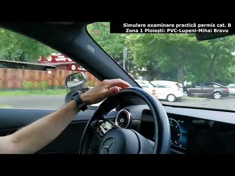 Simulare traseu examinare auto Ploiești zona 1 (PVC-Lupeni-Mihai Bravu)