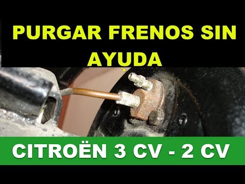 BRAKE BLEED WITHOUT AID - Citroën 3 HP - 2 HP. PURGE BRAKES WITHOUT HELP - Lemon 2CV