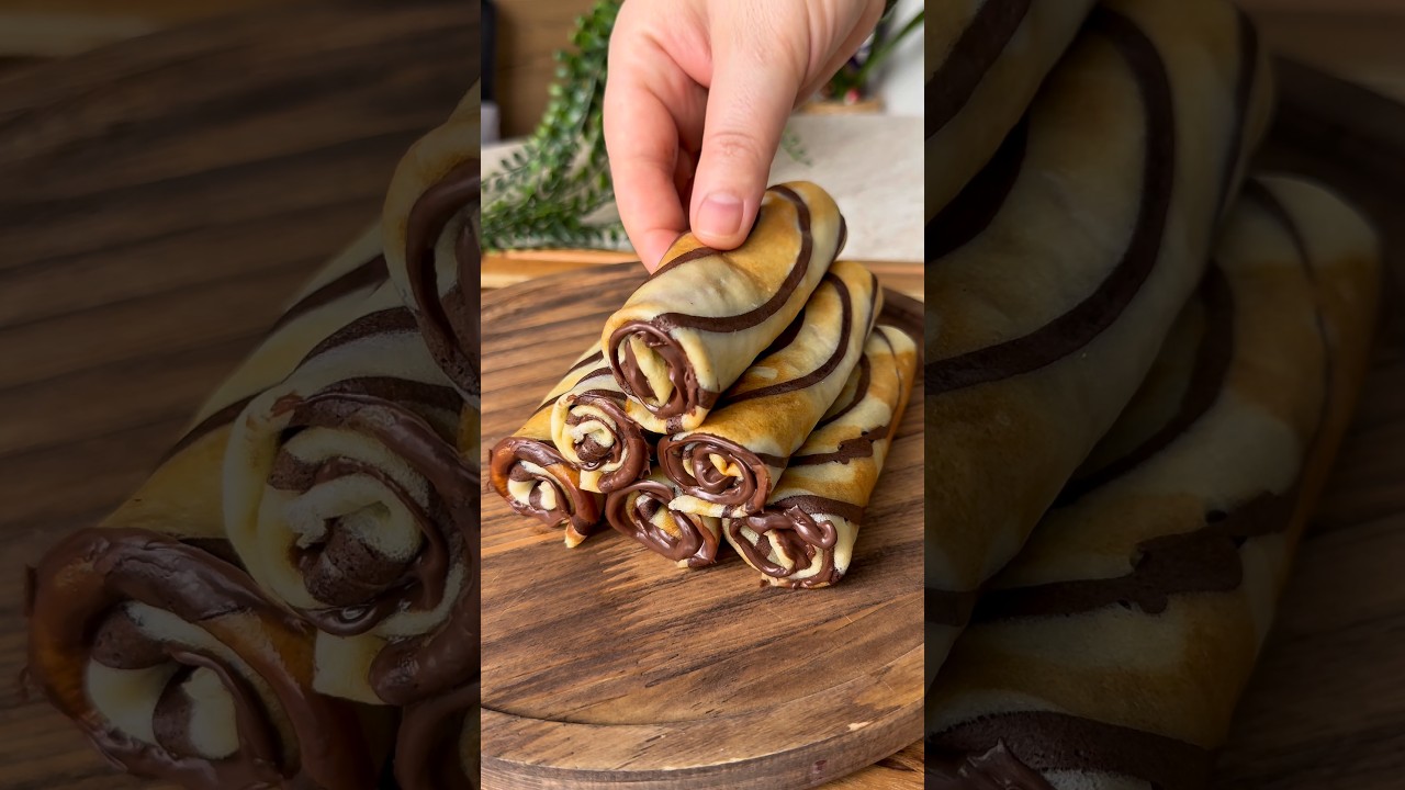 Zebra krep🦓 #globalcuisine #food #tarif #recipe #krep #chocolate #pratiktatlitarifleri