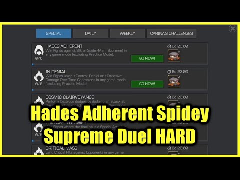Hades Adherent Spidey Surpreme Duel Target HARD | MCOC