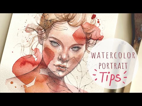 TIPS for watercolor portraits - my PAINTING PROCESS