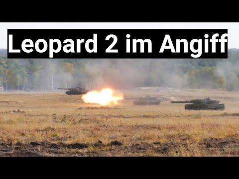 ALÜ 2022: Panzerkompanie im Angriff - Leopard 2 schießt scharf - Moderator erschrickt