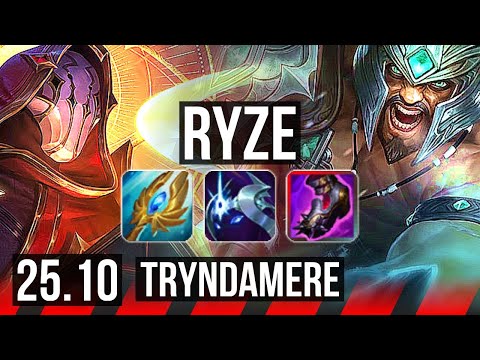 RYZE vs TRYNDAMERE (TOP) | Dominating | NA Master | 25.10