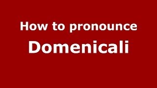 How to pronounce Domenicali
