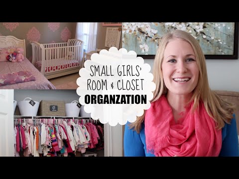 Part of a video titled BUDGET ORGANIZING | Small Girls' Room & Closet - YouTube