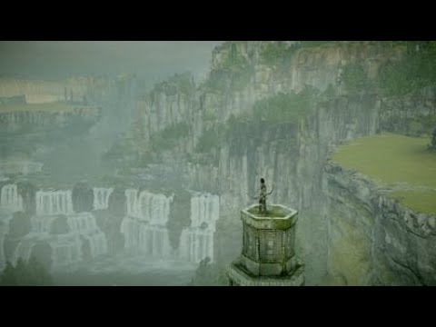 SHADOW OF THE COLOSSUS 4k HD Gameplay Cinematic Mode Sky Storm Lizard Shrine Waterfall Base Jump