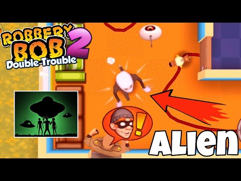 Robbery Bob 2 - Alien Costume Troll All Police Gameplay #7