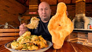 Recipe for SHKMERULI and Georgian Bread. A Masterpiece of World Cookery.