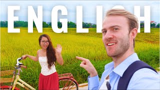 Learn English naturally 🌾| bike ride vocabulary in the countryside | comprehensible input