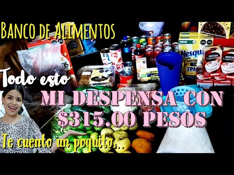 , title : '🤗TODA ESTA DESPENSA  CON💰 $315😱|BANCO DE ALIMENTOS|LES MUESTRO COMO ES|Contestando sus preguntas ❓️'