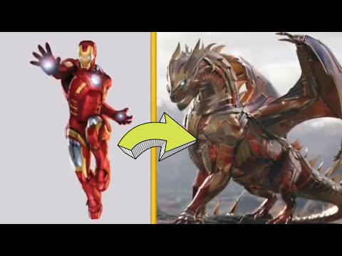 "Avengers Turn Into Dragons: An Epic Battle Against Evil!" #avengers #superhero