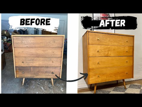Restoring a 1950's Paul McCobb Planner Group Winchendon Dresser! Solid Maple FAIL! #furnitureflip