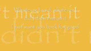 Take That - Back For Good - With Lyrics