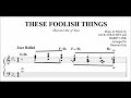 [Jazz Ballad Piano] These Foolish Things