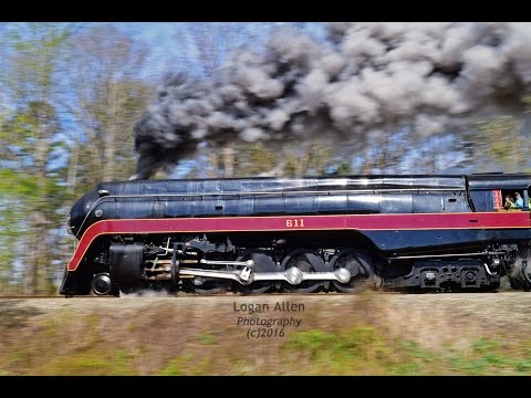 N&W 611- Blue Ridge Special: Spencer to Black Mountain 4/10/16