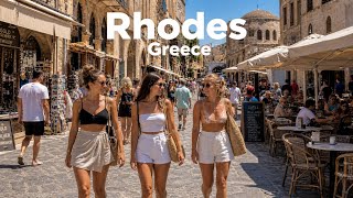Rhodes, Greece 🇬🇷 - Greek Summer 4K Walking Tour