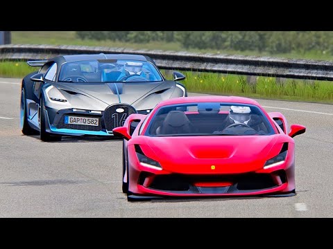 Bugatti Divo vs Ferrari F8 Tributo - Highlands