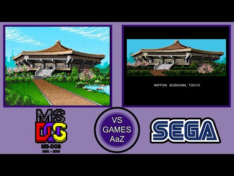 Budokan: The Martial Spirit (PC MS DOS)VS(Mega Drive/Genesis)comparison graphics side by side