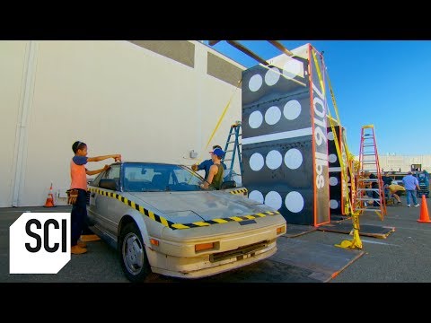 Crushing a Car with the Domino Effect | MythBusters Jr.