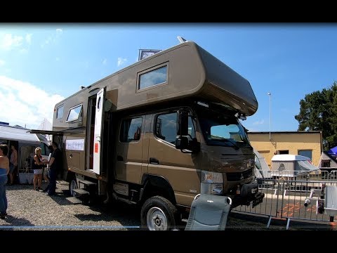 Woelcke 6C180 Offroad RV Camper Van truck Mitsubishi Fuso Canter 4x4 walkaround and interior W0679