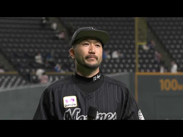 マリーンズ・石川歩投手ヒーローインタビュー 2021年9月20日 北海道日本ハムファイターズ 対 千葉ロッテマリーンズ