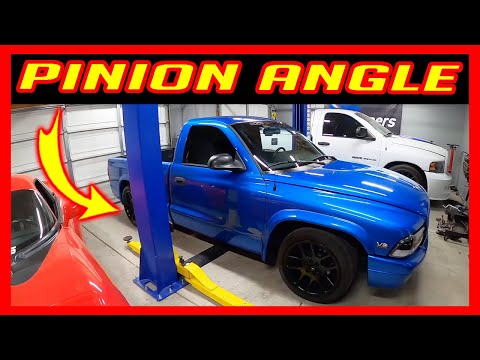 CORRECTING PINION ANGLE ON LOWERED DODGE DAKOTA PICKUP TRUCK