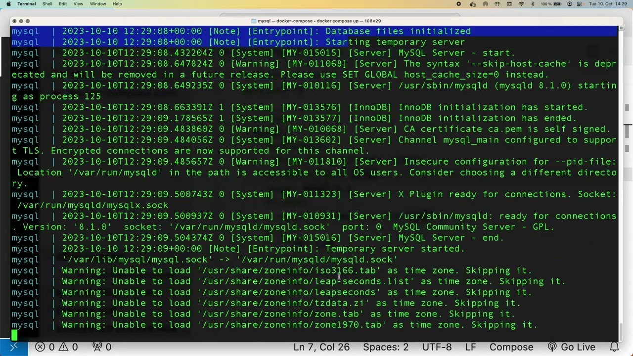 How to Create a MySQL Server using Docker Compose