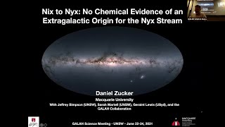 Daniel Zucker • Nix to Nyx: No chemical evidence of an extragalactic origin for the Nyx stream