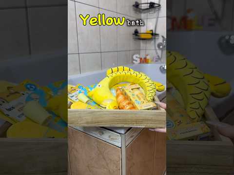 Yellow bath 💛 What's next? #asmr #bathroutine #bathessentials #night #shorts #fyp #viral #bathtime