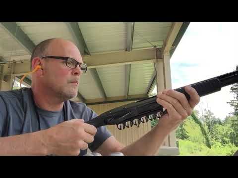 Shooting Magtech brass 12ga slugs for function and 3 powders